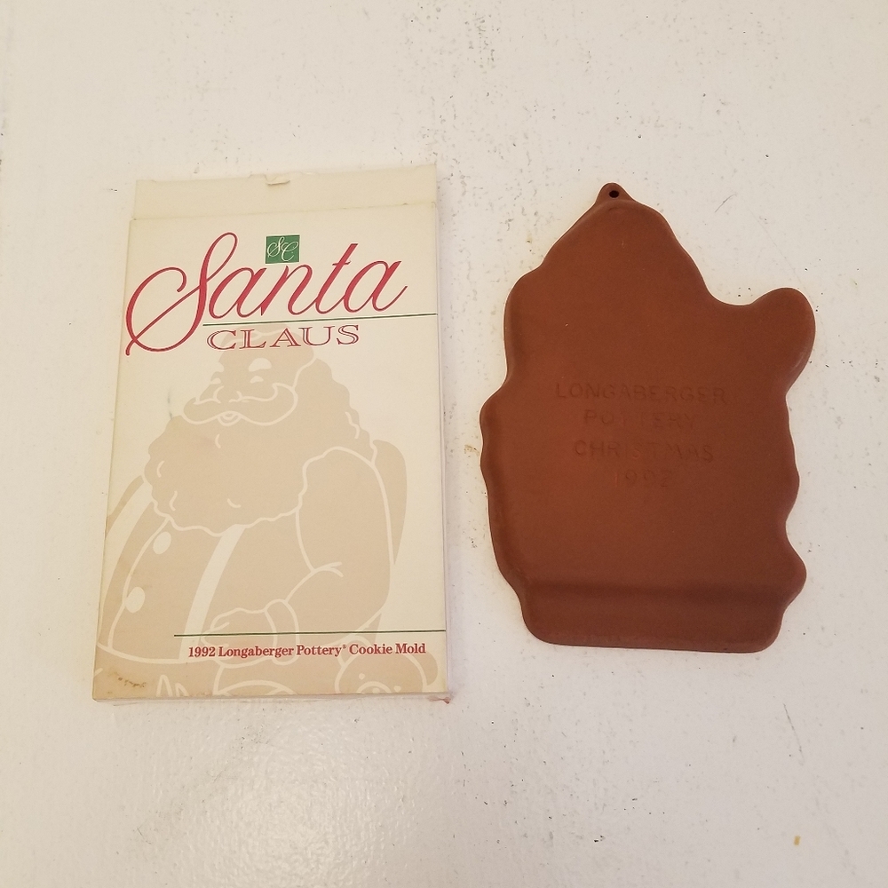 1992 Longaberger Santa Claus Pottery Cookie Mold